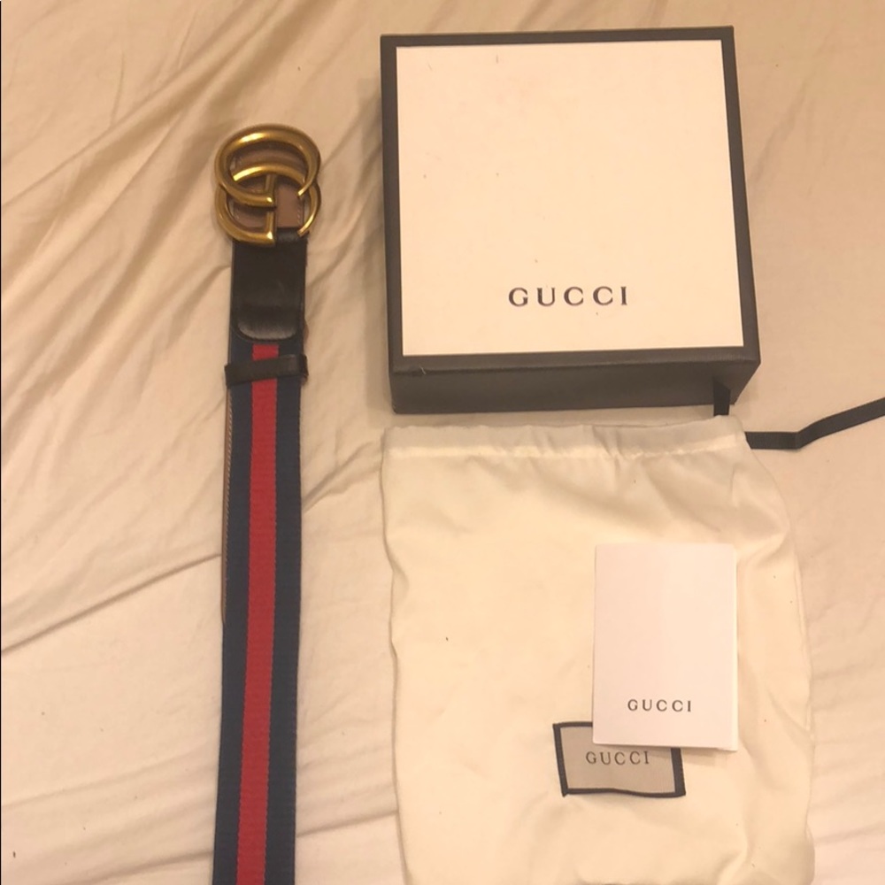 Amazing Gucci Belt - Blue and Red
